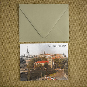 Carte Postale Vue panoramique de la ville de Tallinn Estonie