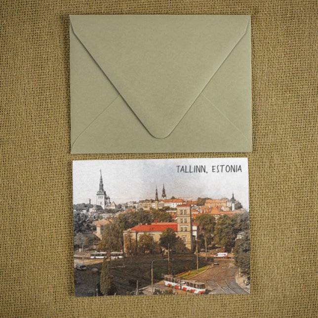 Carte Postale Vue panoramique de la ville de Tallinn Estonie (tallinn estonia postcard)