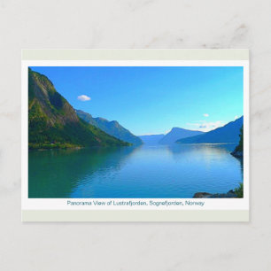 Carte Postale Vue panoramique de Lustrafjorden 