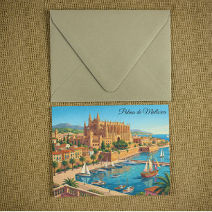 Carte Postale Vue panoramique de Palma de Majorque Espagne vinta