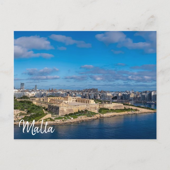 Carte Postale Vue panoramique de Sliema à Malte (Devant)