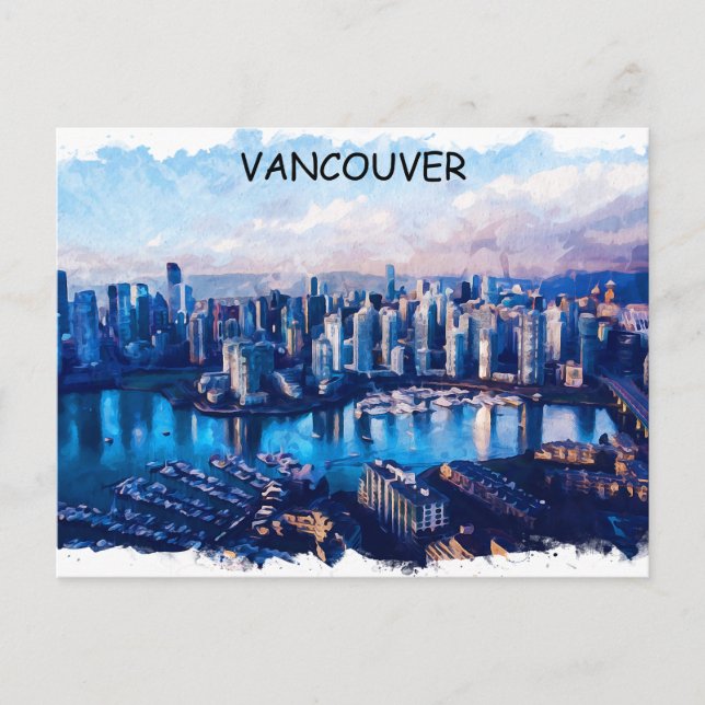 Carte Postale Vue panoramique de Vancouver Canada (Devant)