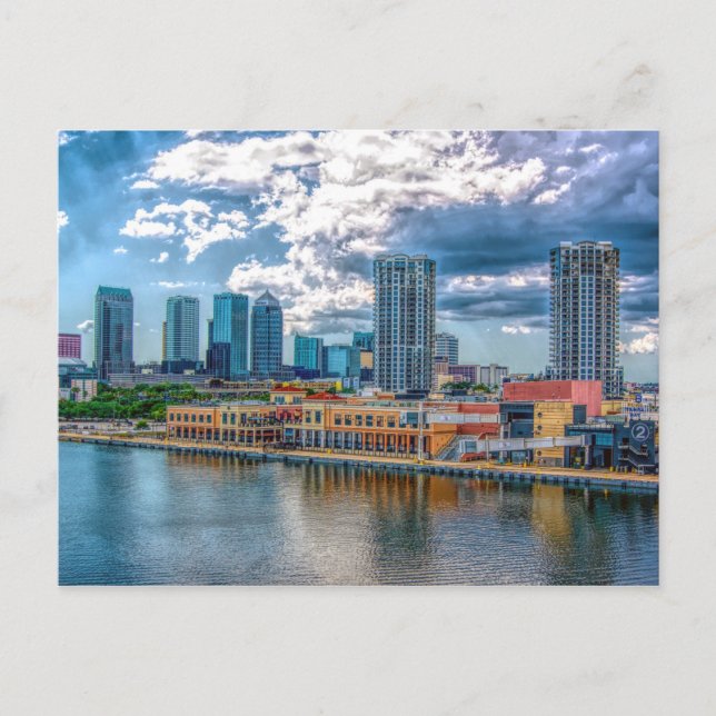 Carte Postale Vue panoramique du centre-ville de Tampa (Devant)