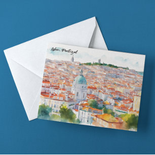 Carte Postale Vue panoramique Portgual de Lisbonne