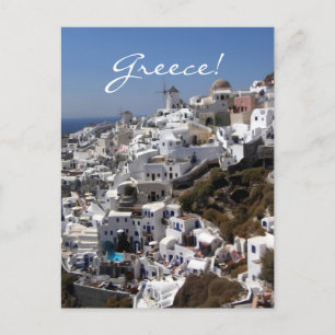 Carte Postale Vue panoramique sur Oia, Grèce