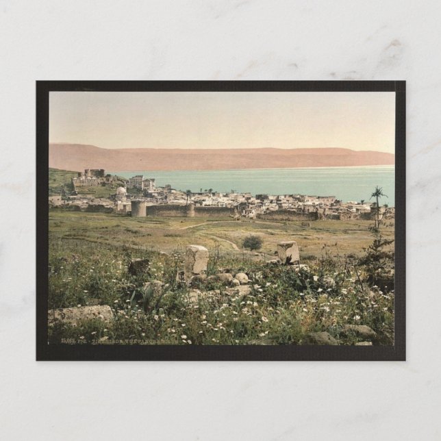 Carte Postale Vue panoramique, Tibériade, Terre Sainte, (c.-à-d. (Devant)