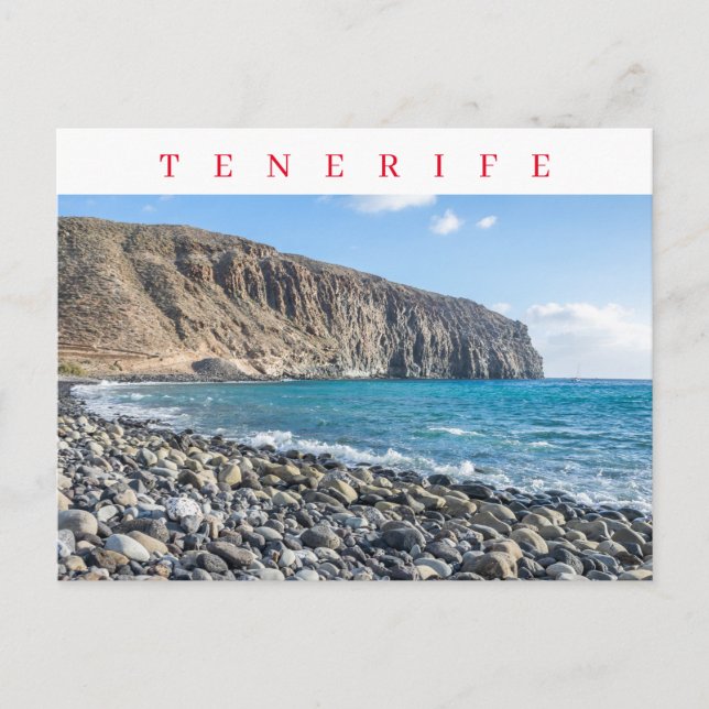 Carte postale vue plage de galets de Tenerife (Devant)