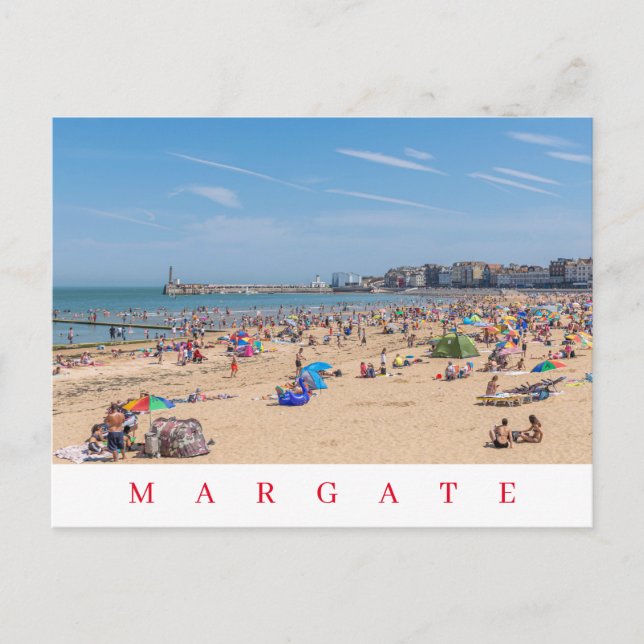 Carte postale vue plage Margate (Devant)