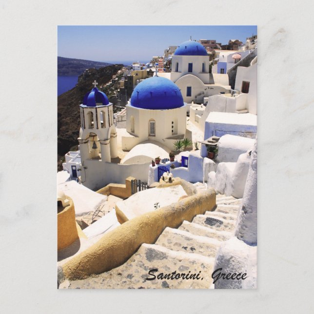 Carte Postale Vue Santorin (Devant)