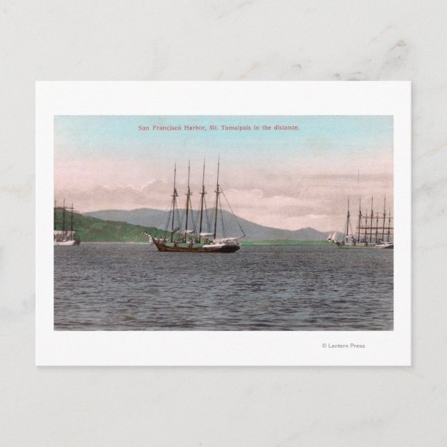 Carte Postale Vue sur Baie et Mont Tamalpais (Devant)