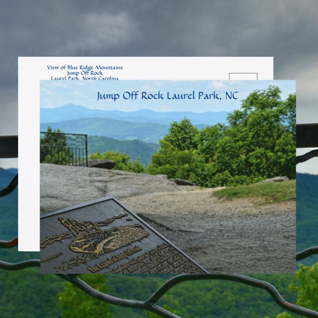 Carte Postale Vue sur Blue Ridge Mountains Jump Off Rock NC (Créateur téléchargé)