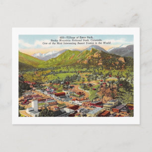 Carte Postale Vue sur Estes Park Colorado Vintage