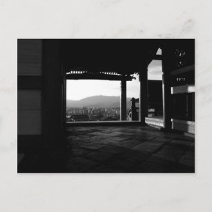 Carte Postale Vue sur Kyoto Photographie noir et blanc