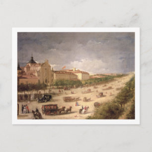 Carte Postale Vue sur la Calle de Alcala, Madrid (huile sur toil
