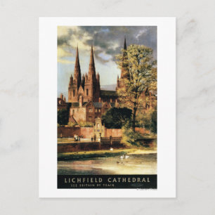 Carte Postale Vue sur la cathédrale de Lichfield