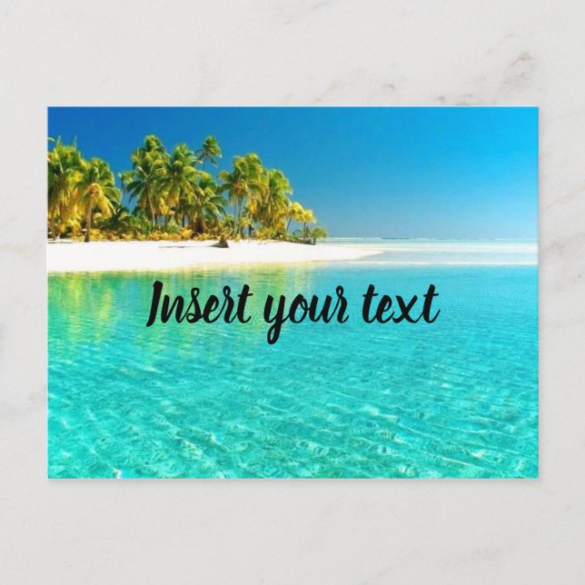 Carte Postale Vue sur la plage personnalisable (Devant)
