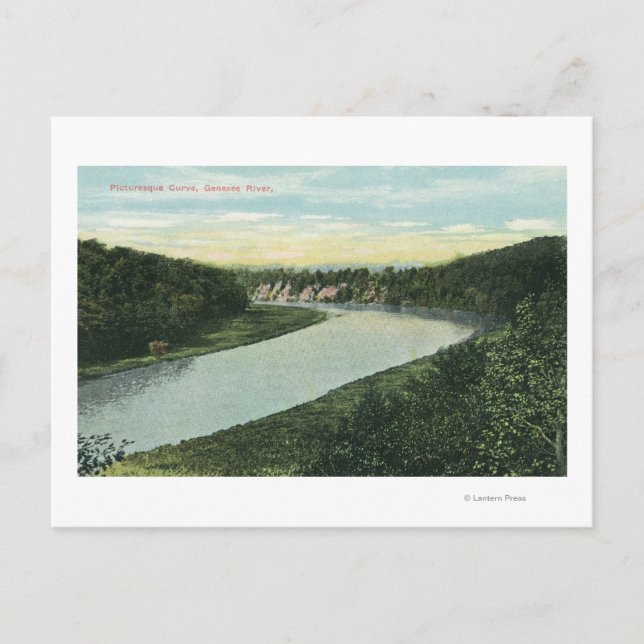 Carte Postale Vue sur la rivière Genesee (Devant)