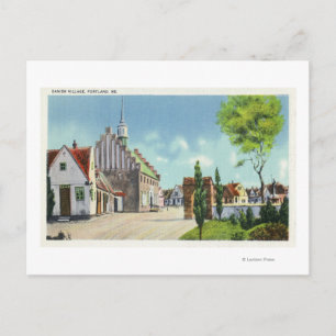 Carte Postale Vue sur la rue du village danois