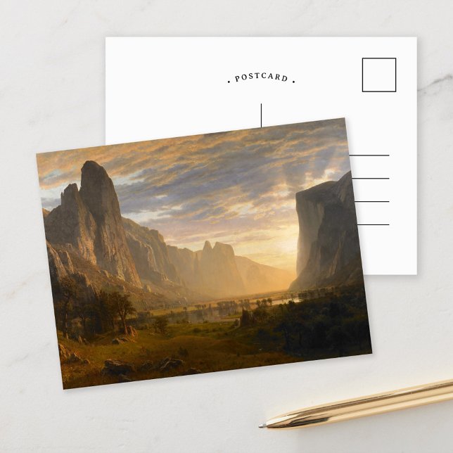 Carte Postale Vue sur la vallée de Yosemite | Albert Bierstadt (Créateur téléchargé)