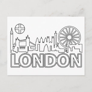 Carte Postale Vue sur la ville paysager   Londres, Angleterre