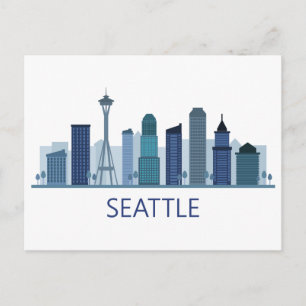 Carte Postale Vue sur la ville paysager   Seattle, Washington