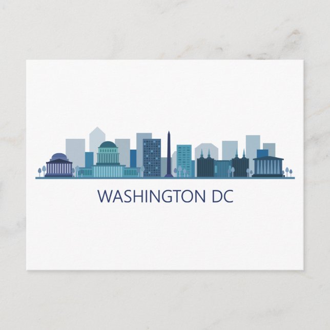 Carte Postale Vue sur la ville paysager | Washington D.C. (Devant)