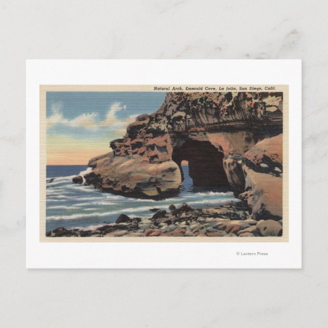 Carte Postale Vue sur l'arc naturel, Emerald Cove (Devant)