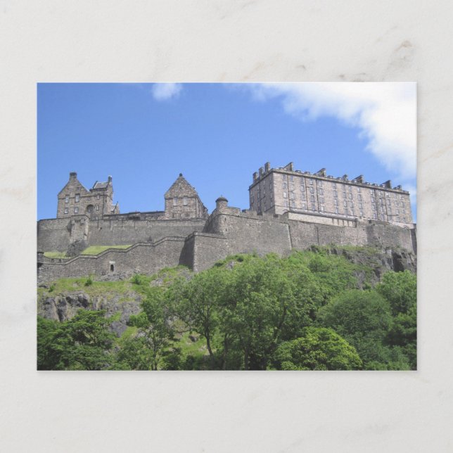 Carte Postale Vue sur le château d'Édimbourg, Edimbourg, Ecosse, (Devant)