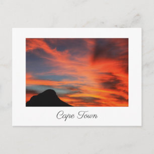 Carte Postale Vue sur le coucher de soleil de Cape Town