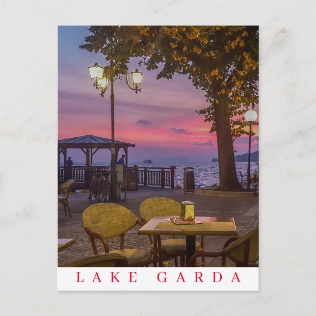 Carte postale vue sur le lac de Garde (Devant)
