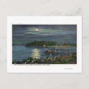 Carte Postale Vue sur le Lune du lac, de l'atterrissage en batea