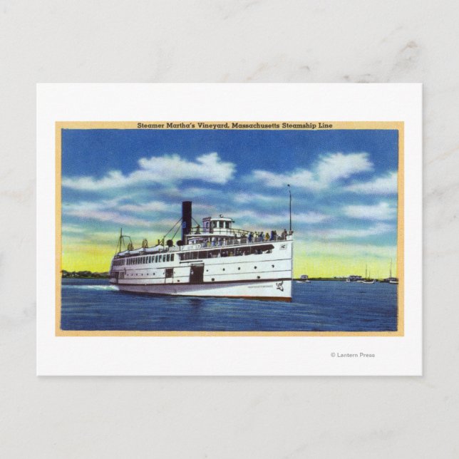 Carte Postale Vue sur le martha's Vineyard Steamer (Devant)