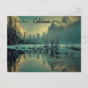 Carte Postale Vue sur le parc national de Yosemite en Californie