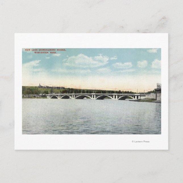 Carte Postale Vue sur le pont New Lake Quinsigamond (Devant)