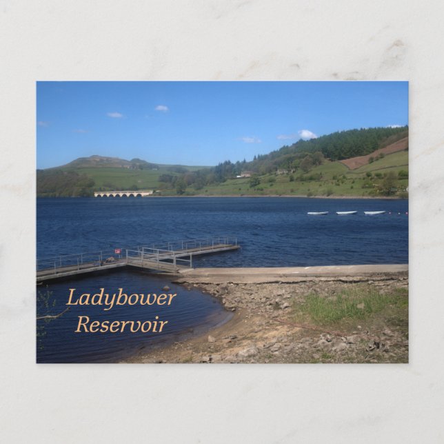 Carte Postale Vue sur le réservoir Ladybower (Devant)