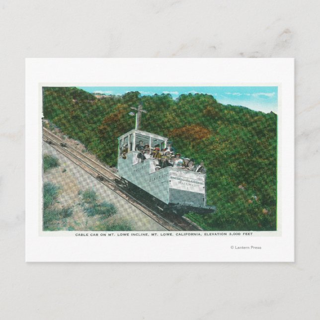 Carte Postale Vue sur le téléphérique du mont Lowe Incline (Devant)