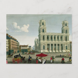 Carte Postale Vue sur l'église Saint-Sulpice