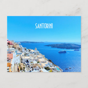 Carte Postale Vue sur les îles grecques de Santorin