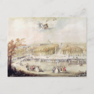 Carte Postale Vue sur les jardins et le château de Versailles