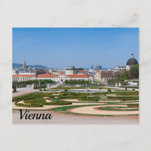 Carte Postale Vue sur les jardins près du palais du Belvédère in