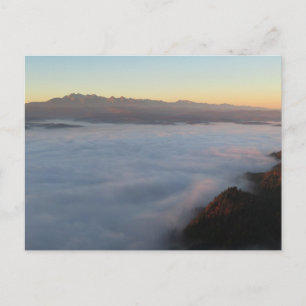 Carte Postale Vue sur les Tatras du lever du soleil depuis Pieni