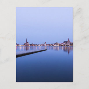 Carte Postale Vue sur Rostock la nuit