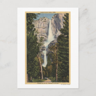 Carte Postale Vue sur Yosemite Falls & Vallée