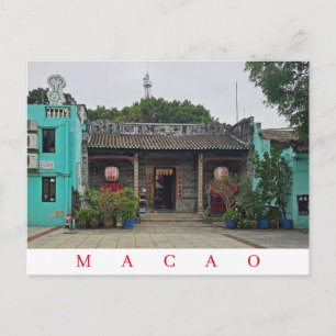 Carte postale vue temple de Macao Taipa