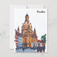 Vue ville de Dresde Allemagne Frauenkirche