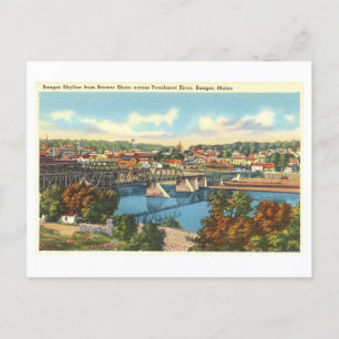 Carte Postale Vue vintage de Bangor, Maine,
