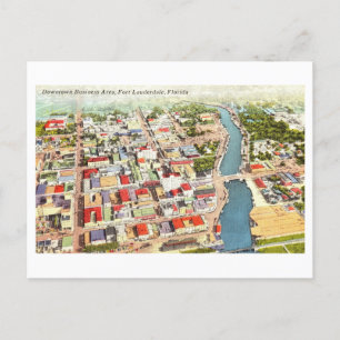 Carte Postale Vue vintage de Fort Lauderdale, Floride,