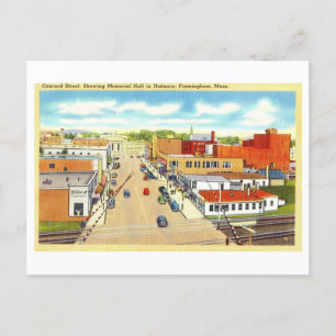 Carte Postale Vue vintage de Framingham, Massachusetts