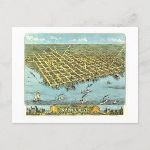 Carte Postale Vue vintage de Sandusky, Ohio