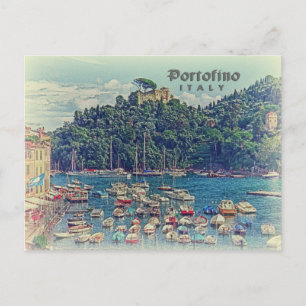 Carte Postale Vue vintage Portofino, Italie